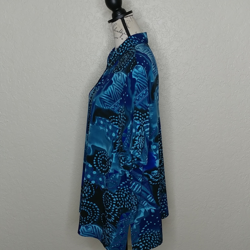 Notations Woman Button Front Multi Patterned Shir… - image 2